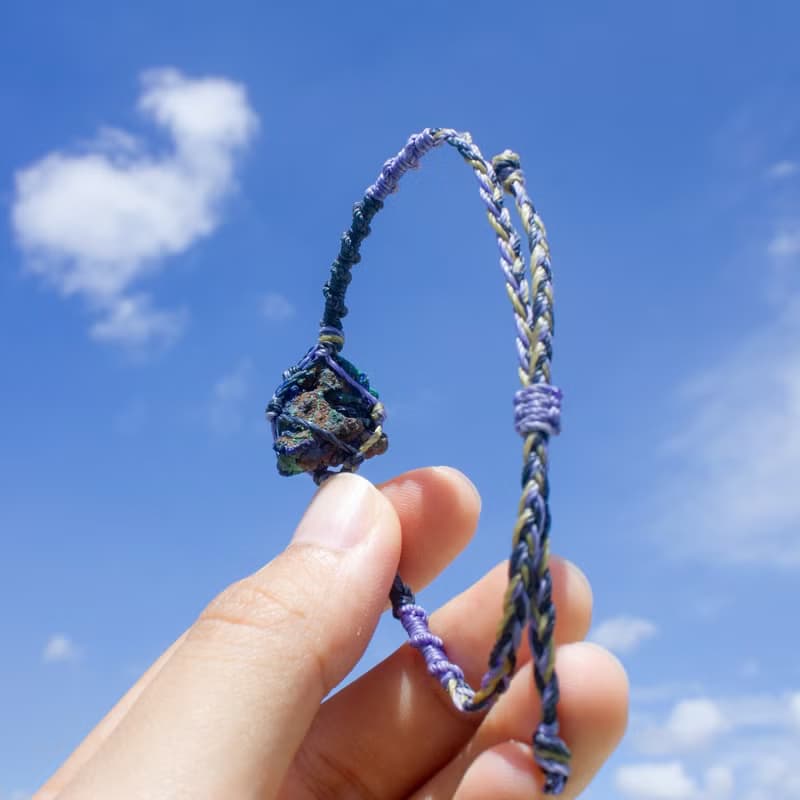 孔雀石編織手鍊 禮物 禮品 手環 能量石