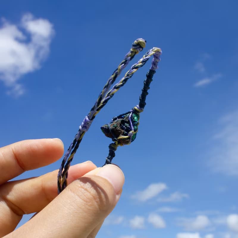 孔雀石編織手鍊 禮物 禮品 手環 能量石