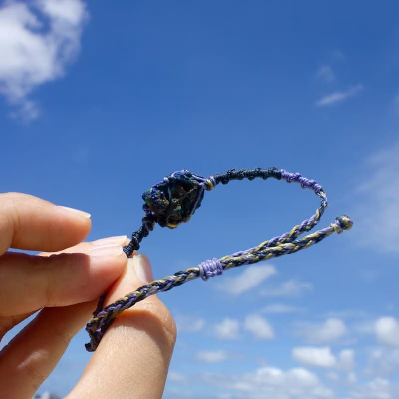 孔雀石編織手鍊 禮物 禮品 手環 能量石