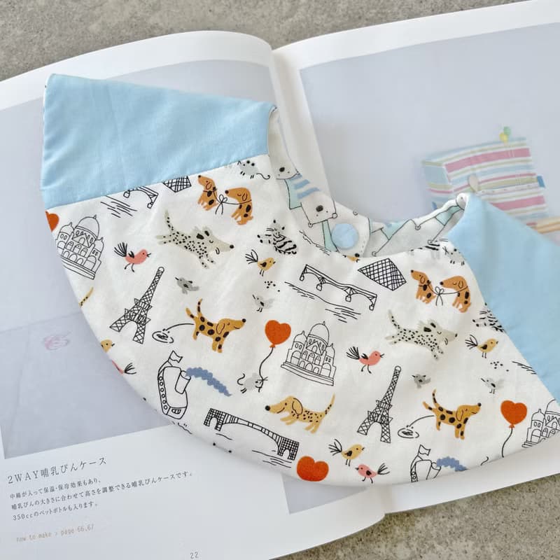 環遊世界 韓國有機棉 手工六層紗360度圍兜 口水巾