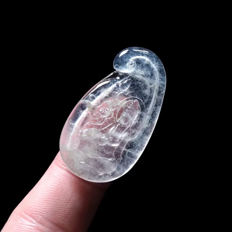 玻璃種翡翠精雕觀自在音菩薩 | 天然緬甸玉A貨翡翠 |送禮