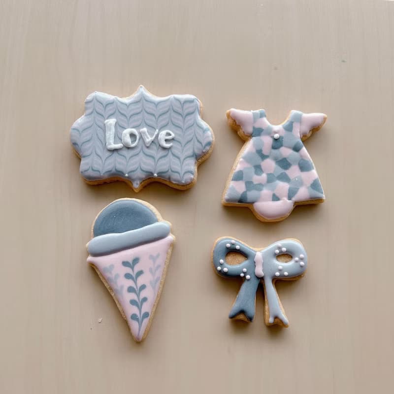 NIJI Cupcake 古典花花糖霜餅乾組合
