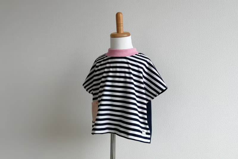子供服　ネイビーボーダーTシャツ