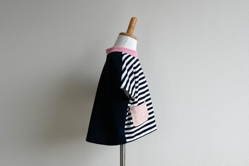 子供服　ネイビーボーダーTシャツ