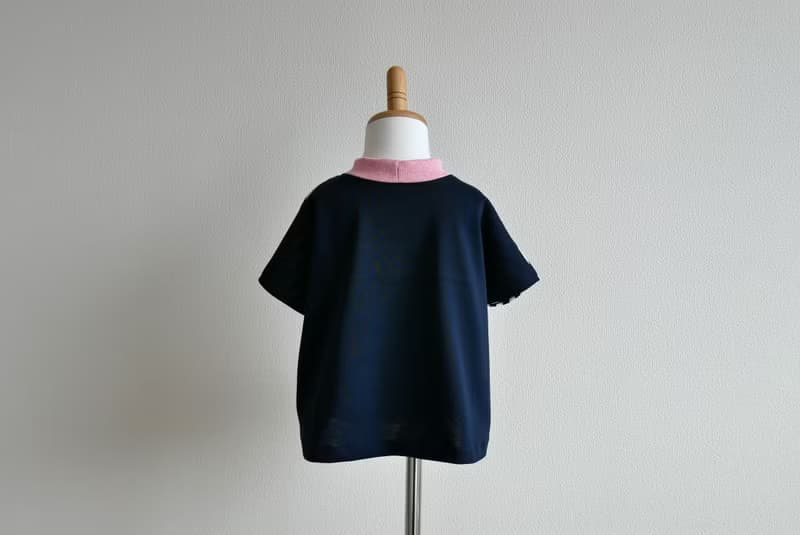 子供服　ネイビーボーダーTシャツ
