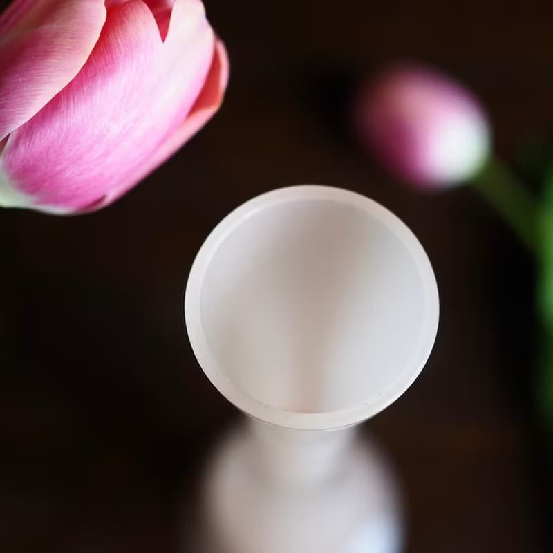 1950年法國粉色 Opaline 蛋白石玻璃 花瓶