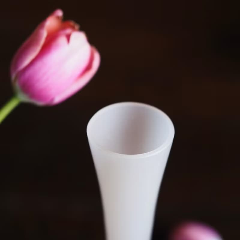 1950年法國粉色 Opaline 蛋白石玻璃 花瓶
