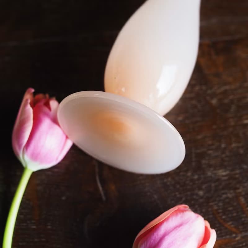 1950年法國粉色 Opaline 蛋白石玻璃 花瓶