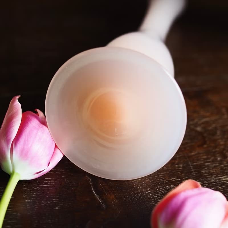1950年法國粉色 Opaline 蛋白石玻璃 花瓶