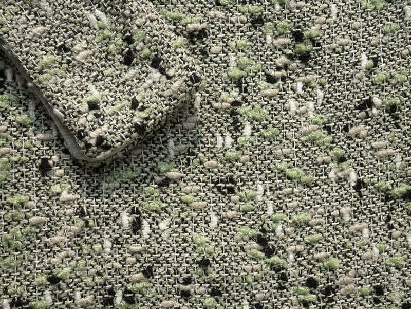 AMBER 系列 - 琥光* 綠色 混織毛料 圍巾 連帽圍巾