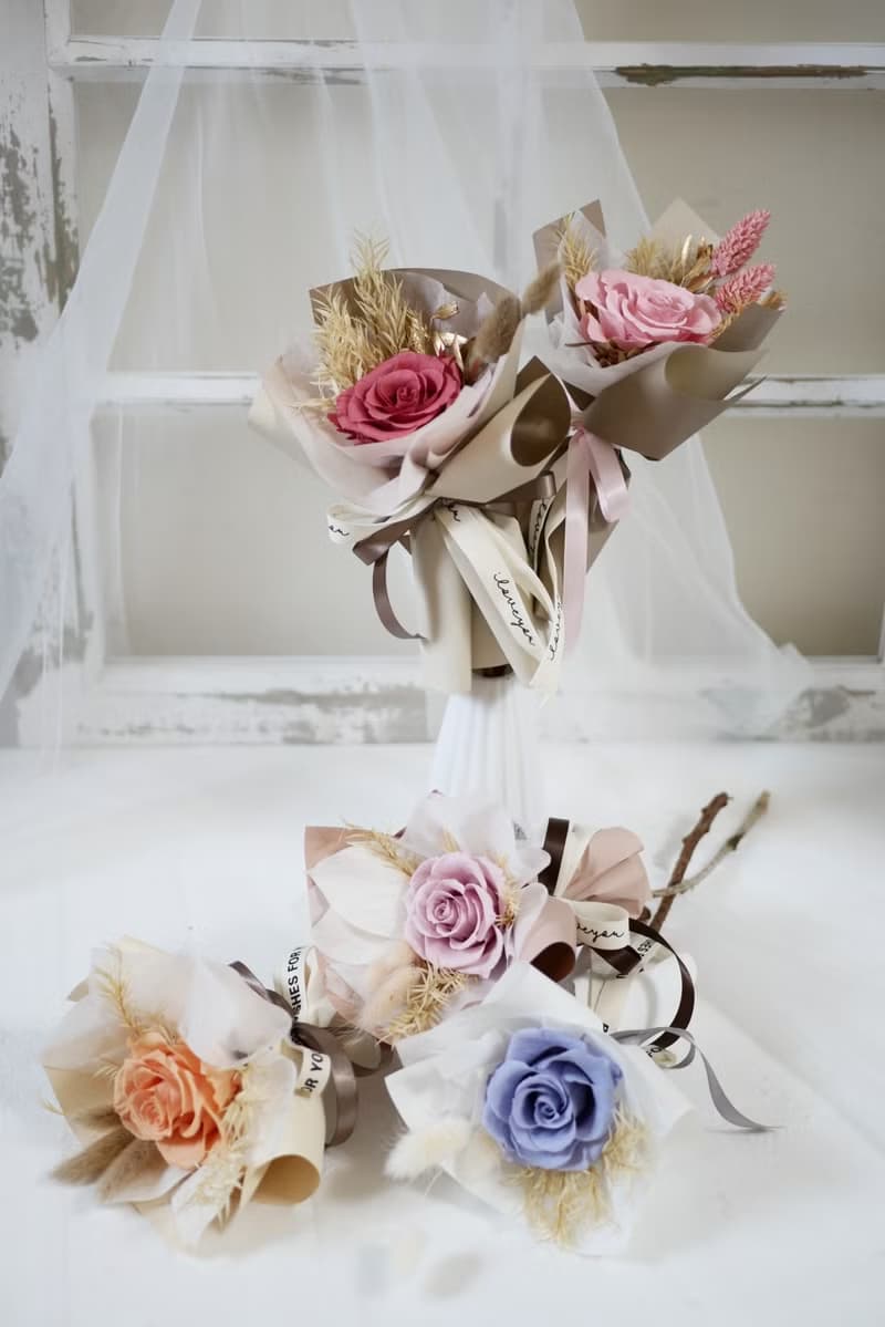 單隻小花束/永生玫瑰花