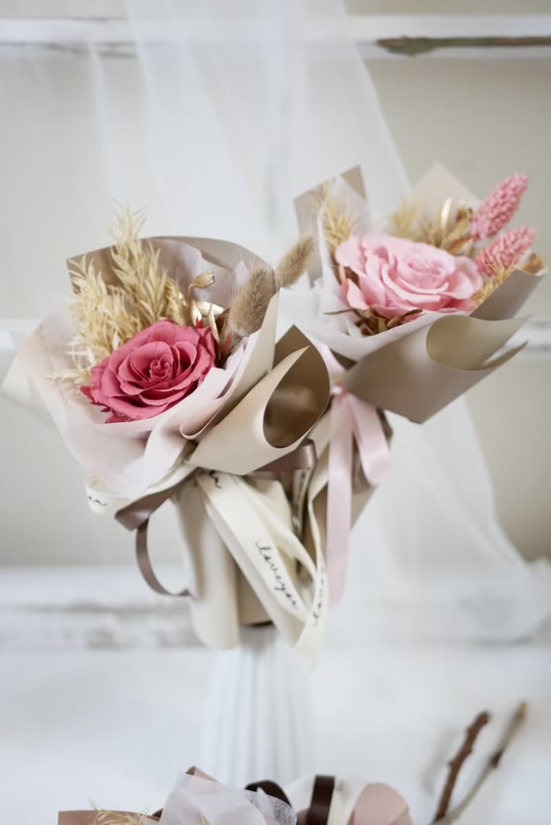 單隻小花束/永生玫瑰花