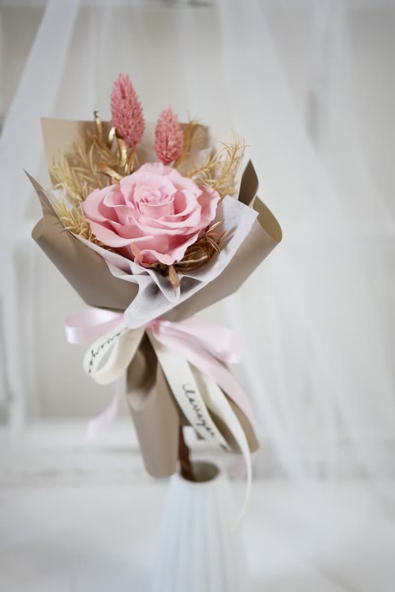 單隻小花束/永生玫瑰花