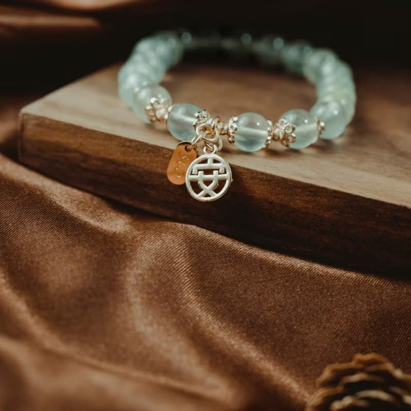 【珠璣】順遂安康-葡萄石中文字手鍊