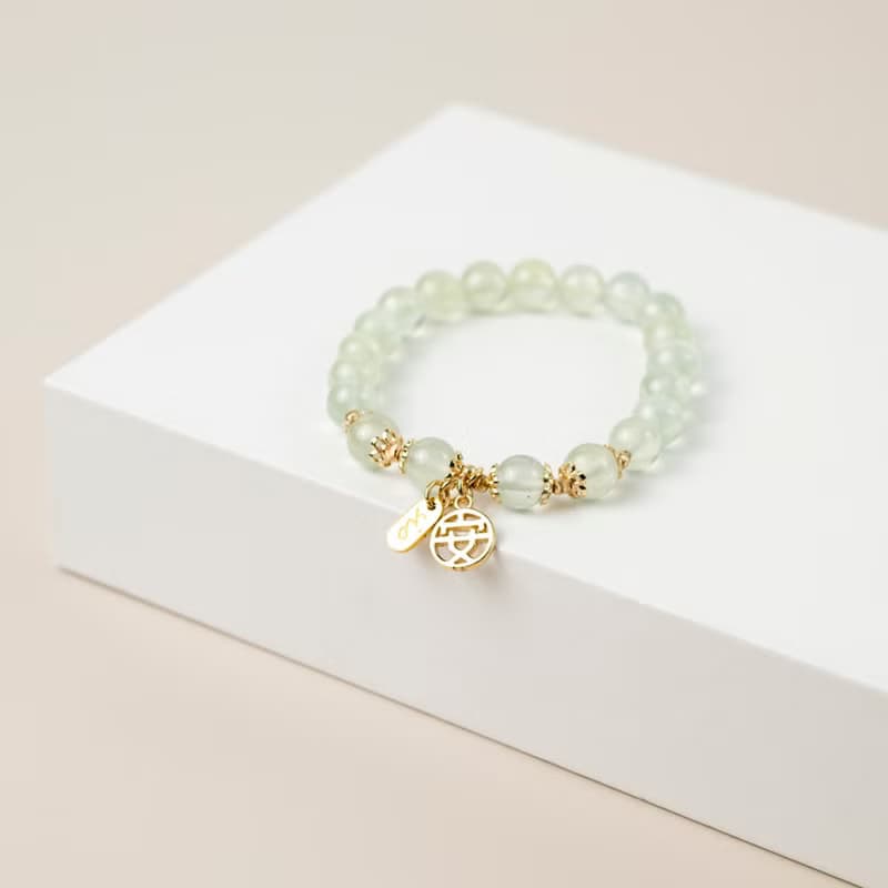 【珠璣】順遂安康-葡萄石中文字手鍊