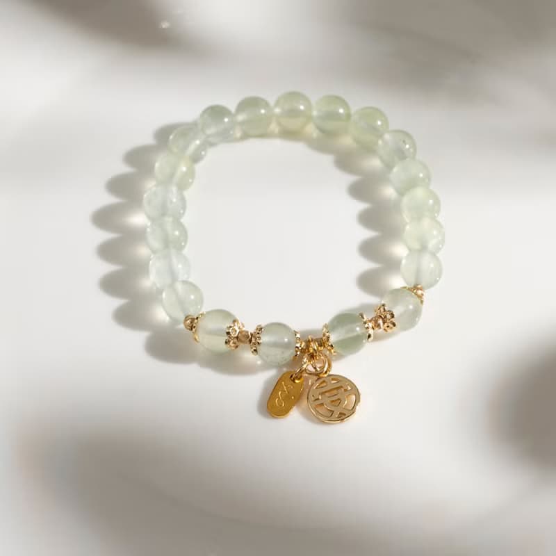 【珠璣】順遂安康-葡萄石中文字手鍊
