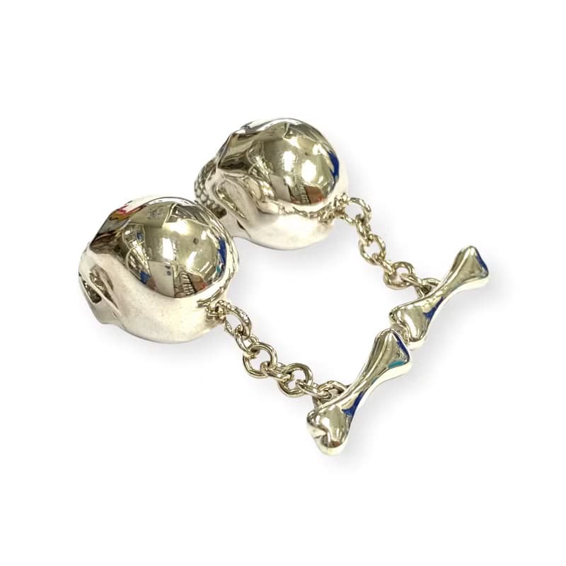 Gothic Style Skull with Ruby Cufflinks 925 Sterling Silver Mens Fathers Day Gift