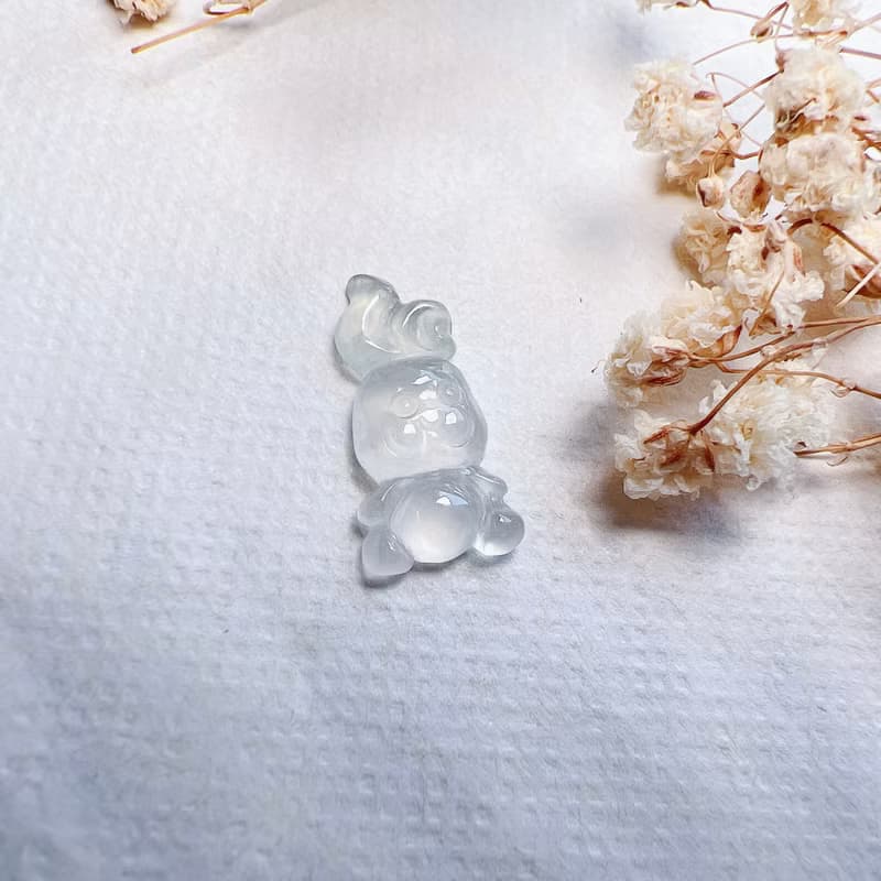 冰種翡翠小兔子 | 天然緬甸A貨翡翠 | 送禮