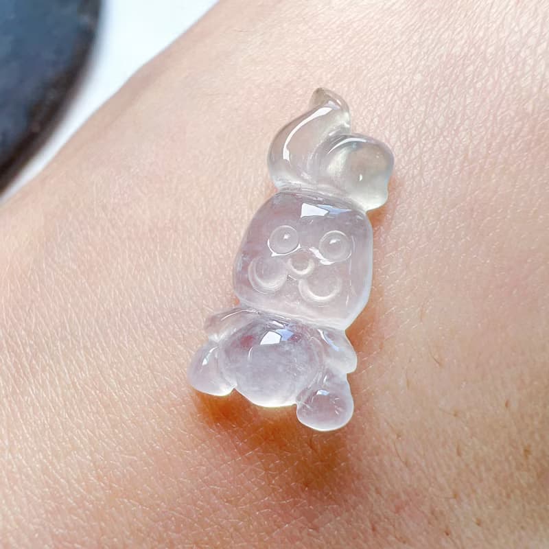 冰種翡翠小兔子 | 天然緬甸A貨翡翠 | 送禮