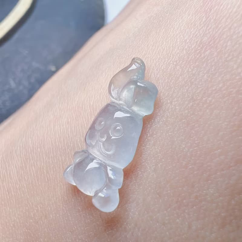 冰種翡翠小兔子 | 天然緬甸A貨翡翠 | 送禮