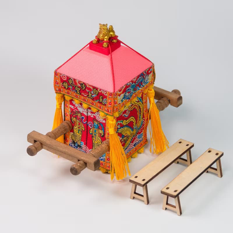 白沙屯媽祖授權 | 精緻迷你神轎模型_拱天宮天上聖母進香遶境