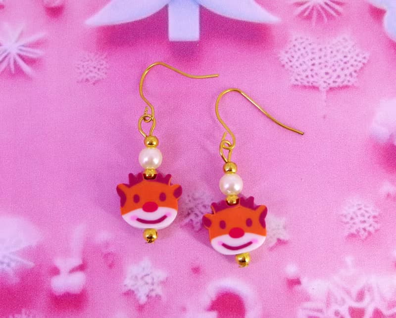 Handcrafted Christmas-Themed in Cute Reindeer shaped Dangle Earrings