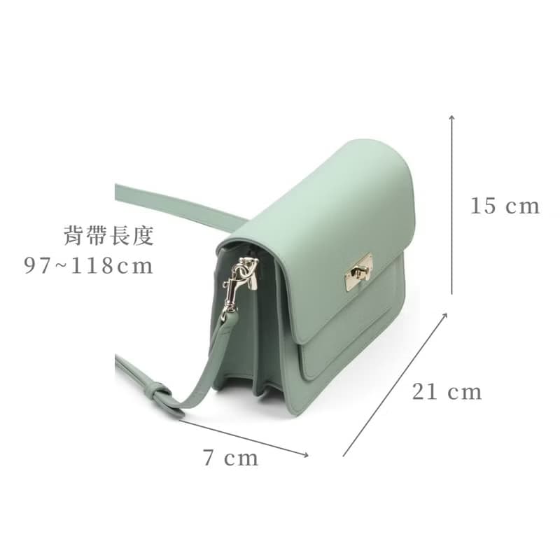 PA-Trunk真皮轉鎖風琴包--多色任選