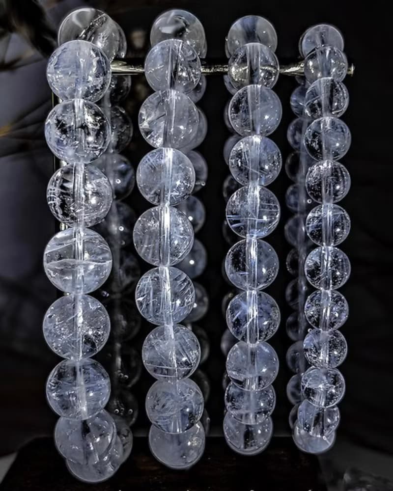 【顯藍針白水晶】天使藍針白水晶 手鍊手珠