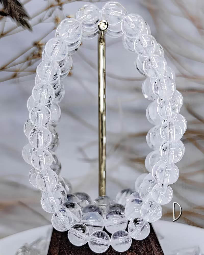 【顯藍針白水晶】天使藍針白水晶 手鍊手珠