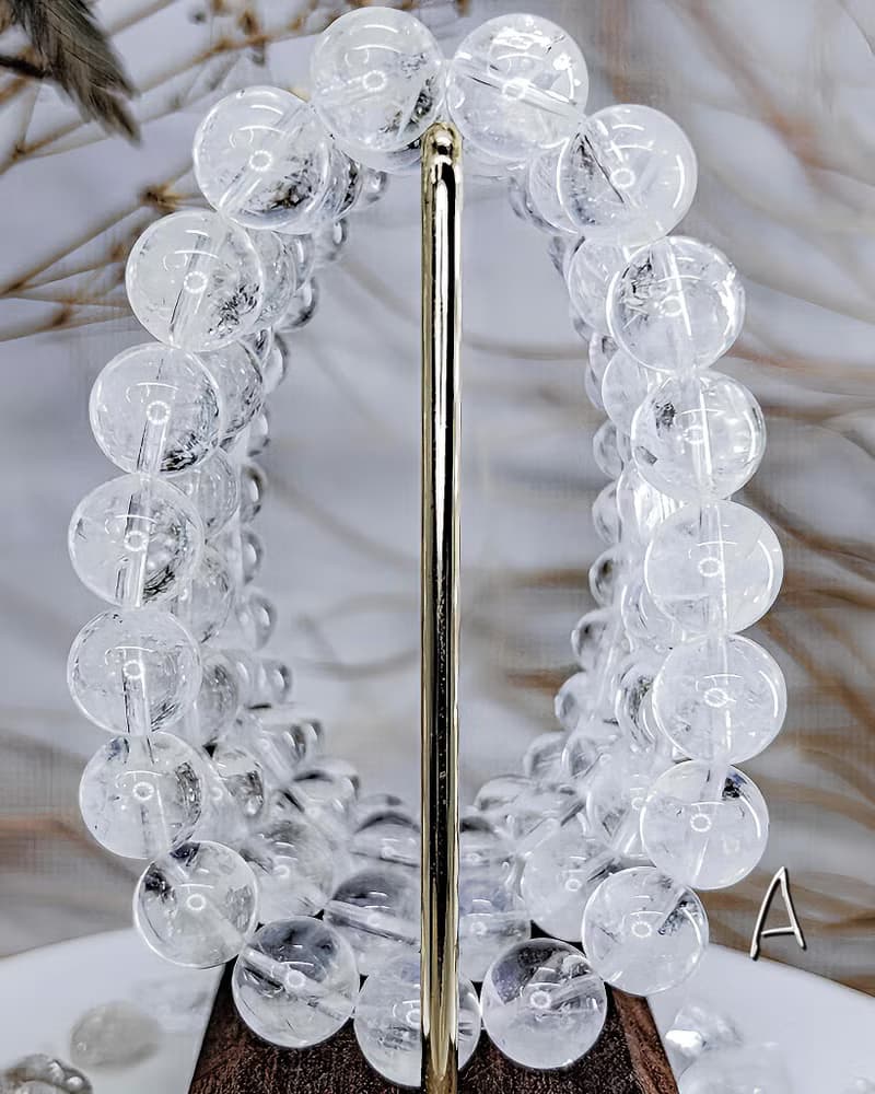 【顯藍針白水晶】天使藍針白水晶 手鍊手珠