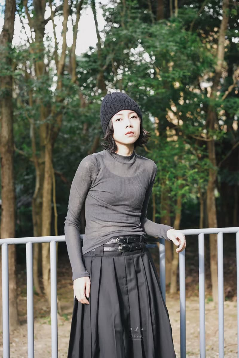 時時髦小高領微透膚直紋上衣 - 2色 wool 30% -髦灰