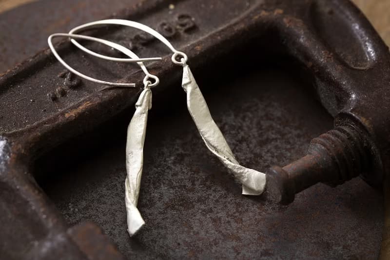 Origamini 小摺學 手工釣魚耳環 純銀 Fishing Earrings Silver