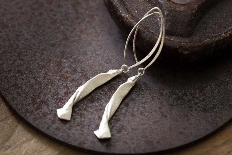 Origamini 小摺學 手工釣魚耳環 純銀 Fishing Earrings Silver