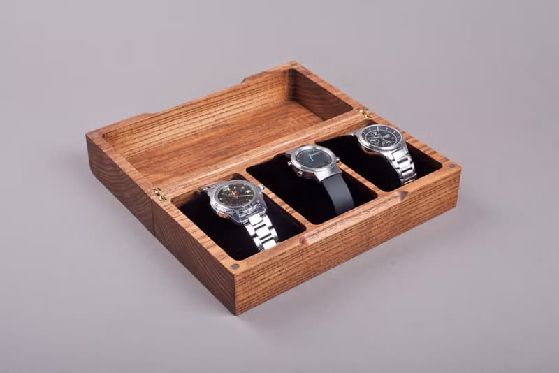 Personalized Wooden Watch Box - Handcrafted Solid Wood Small Jewelry Organizer