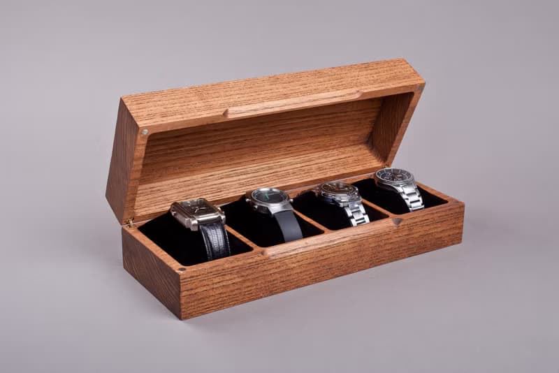 Personalized Wooden Watch Box - Handcrafted Solid Wood Small Jewelry Organizer