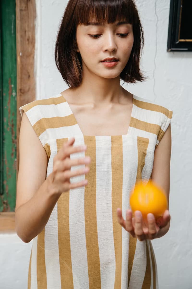 Mulmul 木棕色毛刷围裙连衣裙