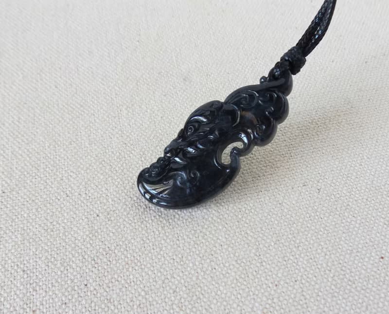 本命年【府上有龍鳳】冰烏雞翡翠韓國蠟線項鍊*2*招財、防小人