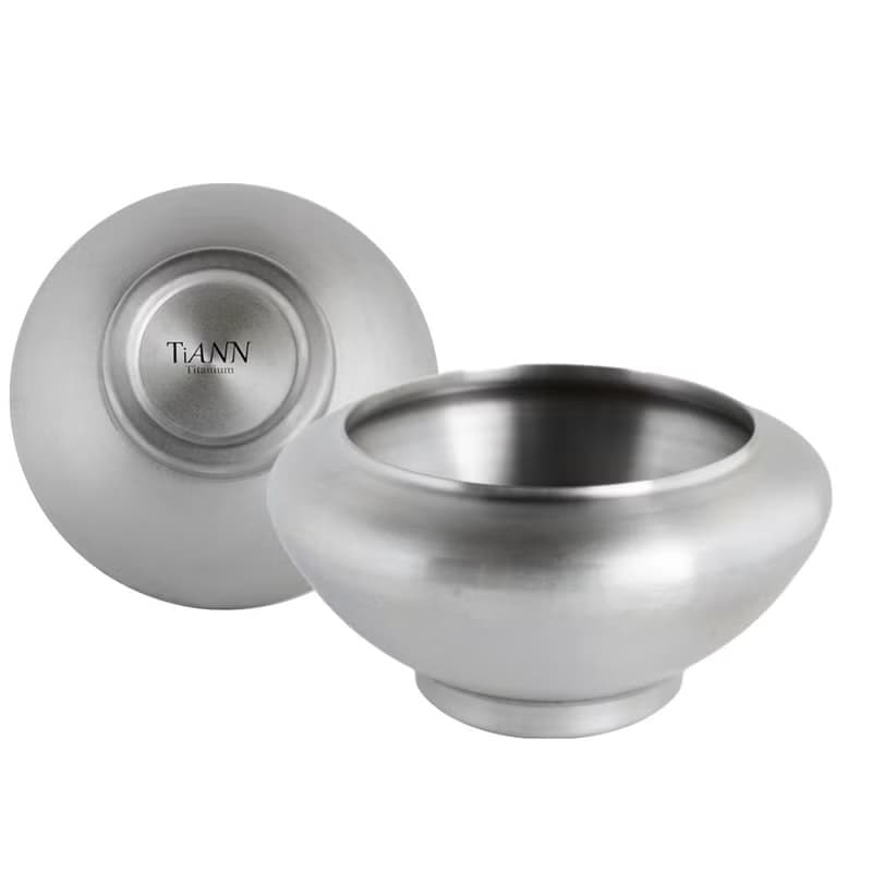 【惜物特惠-福利品】純鈦雙層 精品鈦碗 鈦缽 400ml