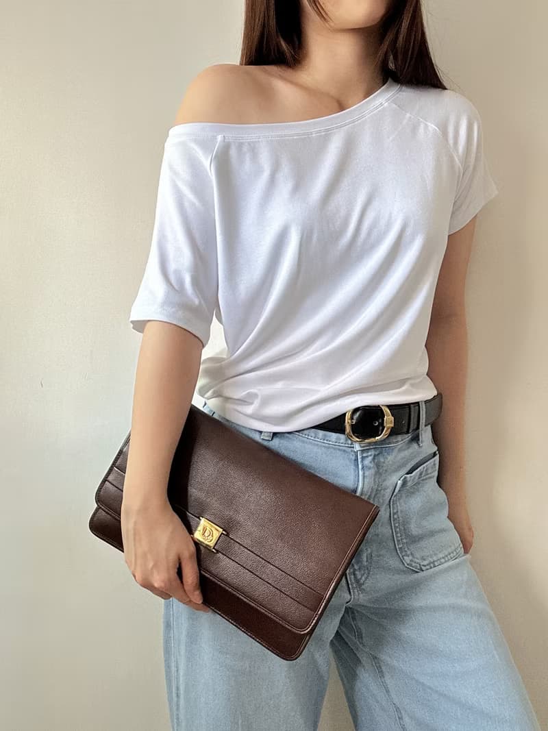 中古正品 Christian Dior 真皮手拿包 腋下包 斜背包 男女適合
