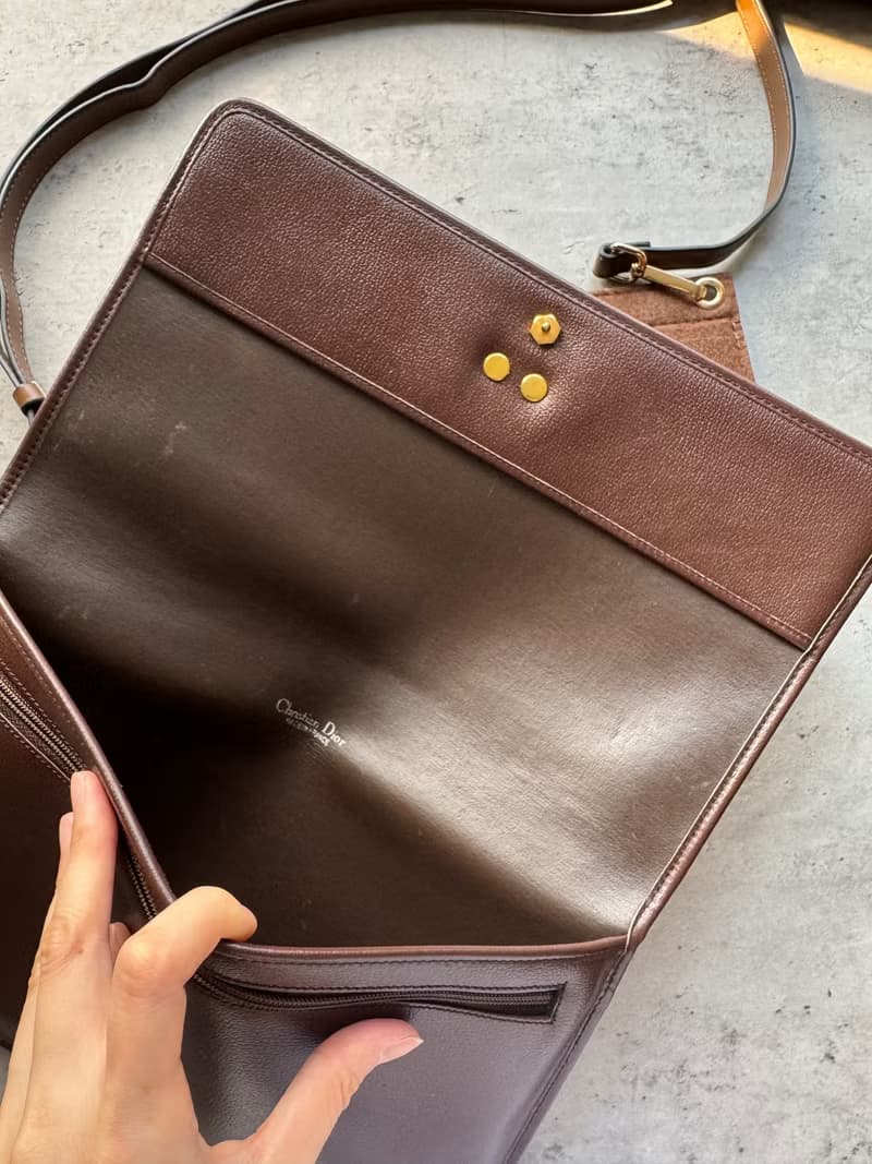 中古正品 Christian Dior 真皮手拿包 腋下包 斜背包 男女適合