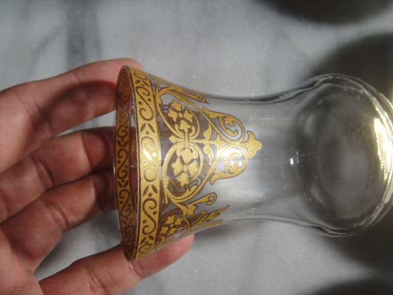 【老時光 OLD-TIME】早期二手土耳其玻璃茶具組(6杯6盤為一組)