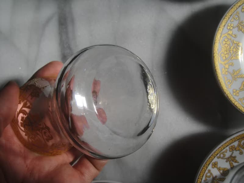 【老時光 OLD-TIME】早期二手土耳其玻璃茶具組(6杯6盤為一組)