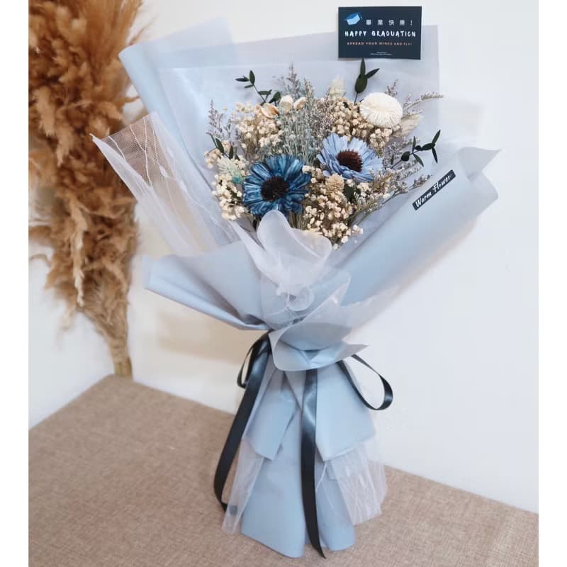 畢業花束 ー 勇氣。展翅 | 乾燥花束/永生花束(共3款) 中大花束