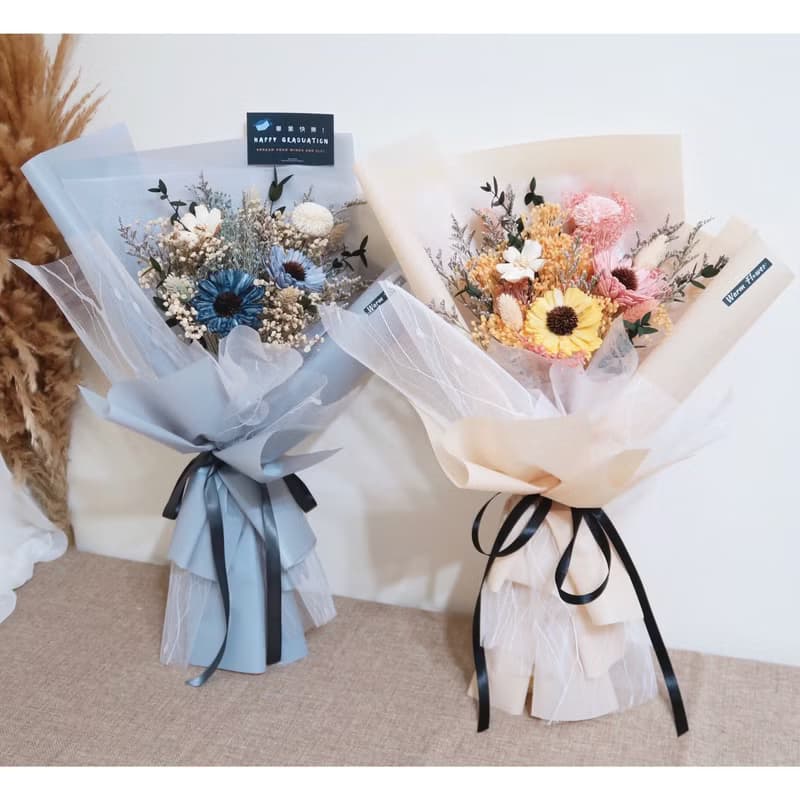 畢業花束 ー 勇氣。展翅 | 乾燥花束/永生花束(共3款) 中大花束