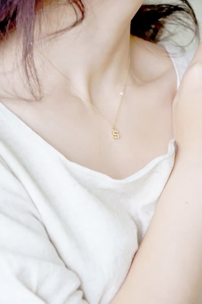 運勢 x 誕生石 生日石 水晶 字母項鍊【訂製字母】 項鍊 (18吋)