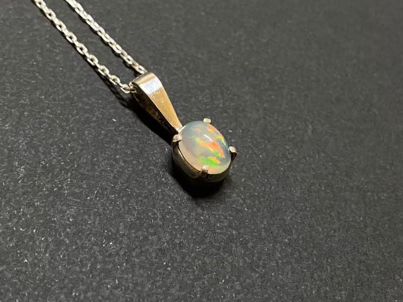 晨露 天然 蛋白石 墜尼泊爾 手工製 925純銀