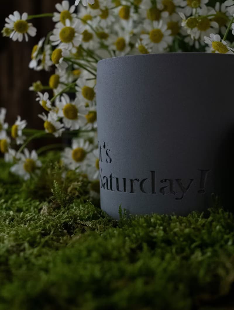 It's Saturday 書紙茶香調 手工水泥杯大豆蠟燭 BOOK100 紙上城市