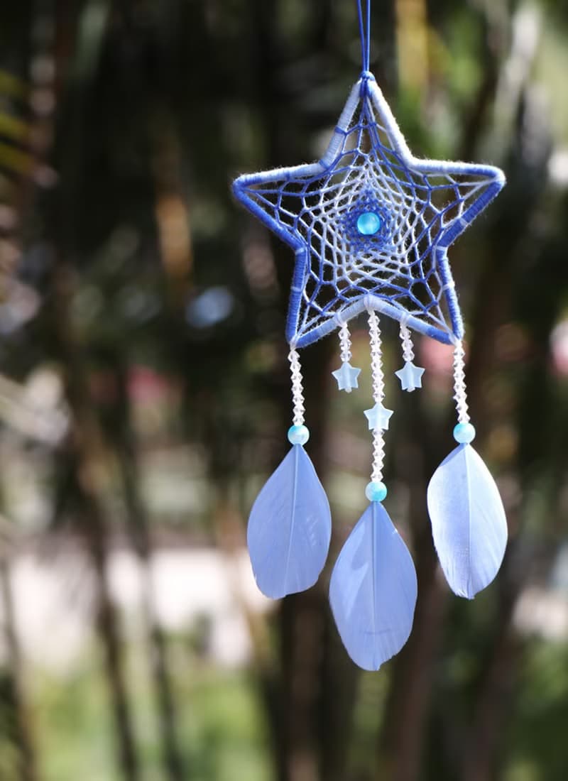 【限量】極光星空丨情人禮物 Handmade 漸層 捕夢網 吊飾-天峰藍
