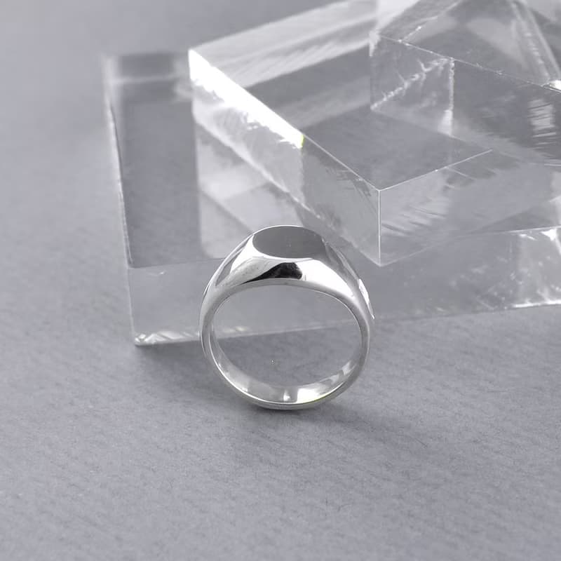 圓形印章戒指 尾戒 925純銀 men's jewelry 男戒