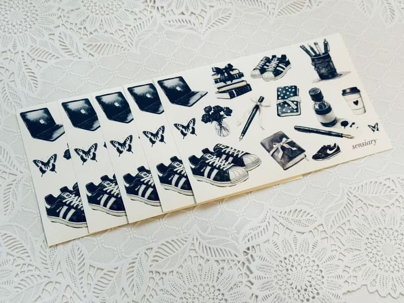 sensiary watercolor black object Sticker no.2